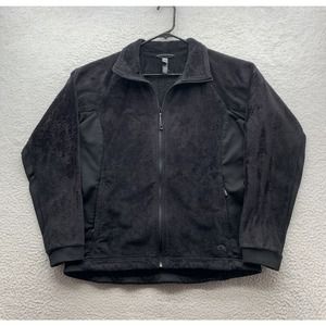 Mountain Hardwear Jacket Womens Medium Full Zip Fleece Black Stretch‎ Outdoors